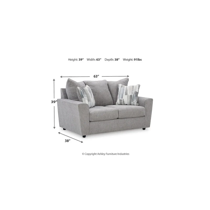 Gray 2-Piece Upholstery Package - 86 W x 38 D x 39 H