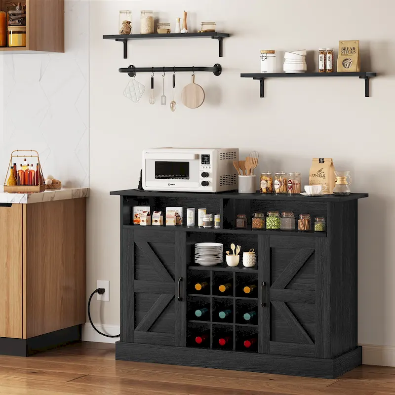 Moasis 52 Buffet Cabinet Farmhouse Coffee Bar Cabinet