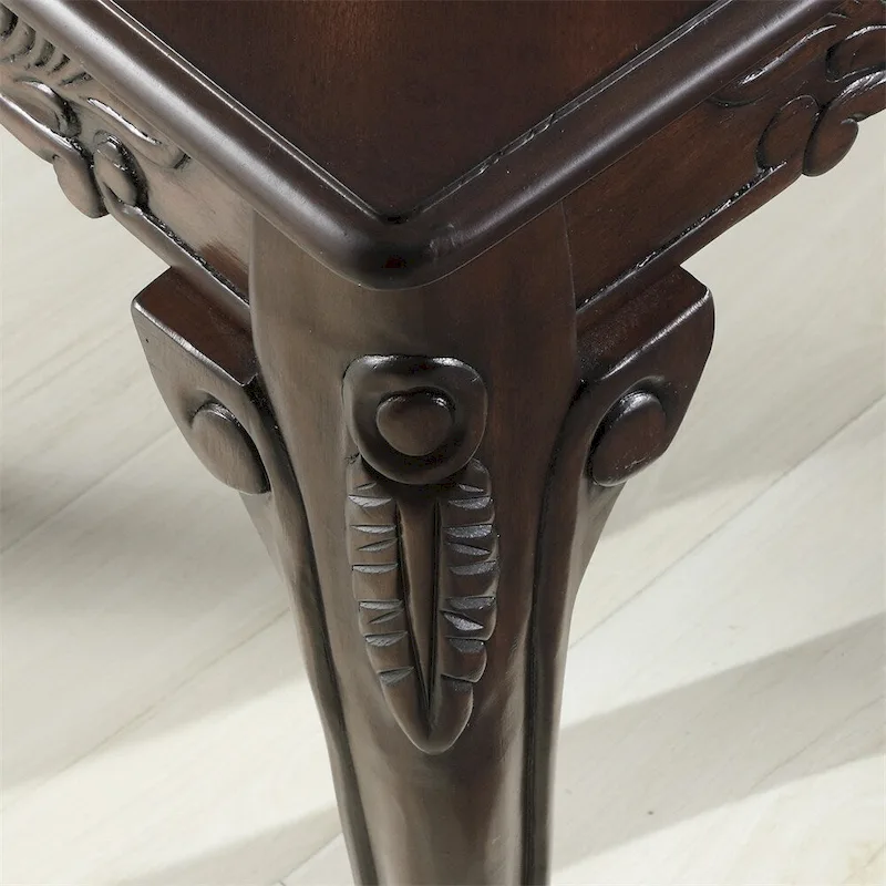 Traditional Wood End Table with Legs