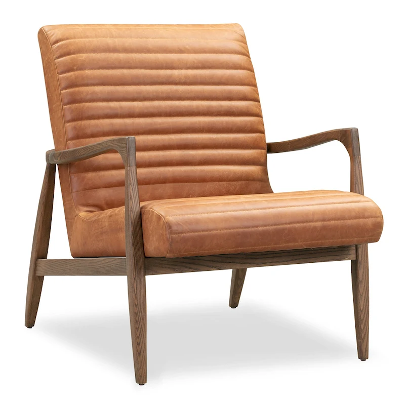Poly & Bark Rowan Lounge Chair - Full Grain Genuine Italian Leather
