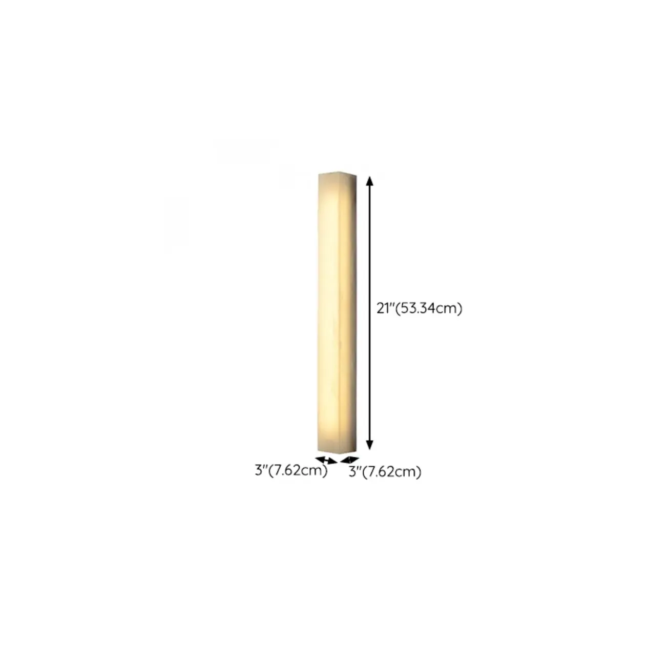 Rectangular Warm Glow Resin Kitchen Island Pendant Light