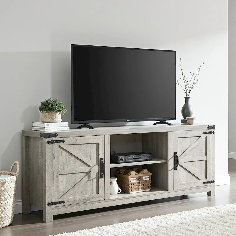 Farmhouse TV Stand, Television Console Table, Entertainment Center