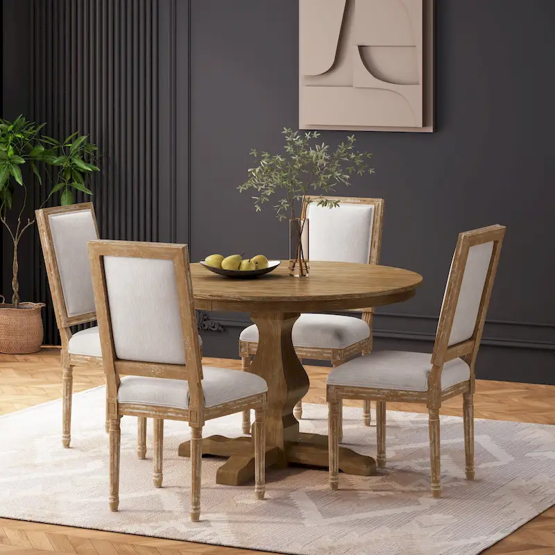 Remuda Upholstered 5 Piece Circular Dining Set by Christopher Knight Home