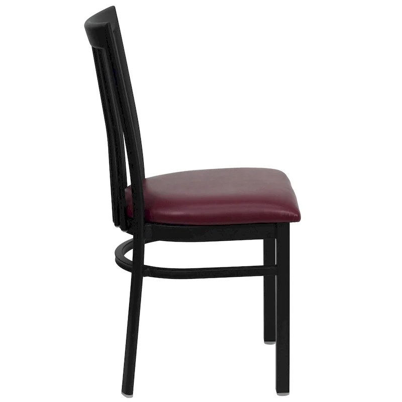 School House Back Metal Restaurant Chair - 17.25W x 18.75D x 34.75H - 17.25W x 18.75D x 34.75H