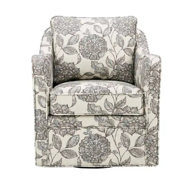 Madison Park Betty Slub-weave Wide-seat 360-degree Swivel Armchair Set of 2