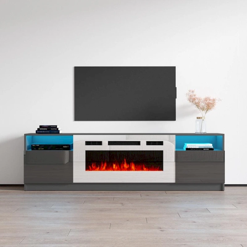 Strick & Bolton Amsden Electric Fireplace TV Stand