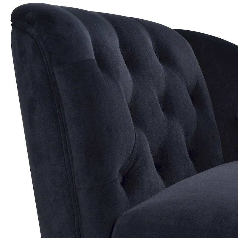 Button Tufted Velvet Chaise Lounge Chair