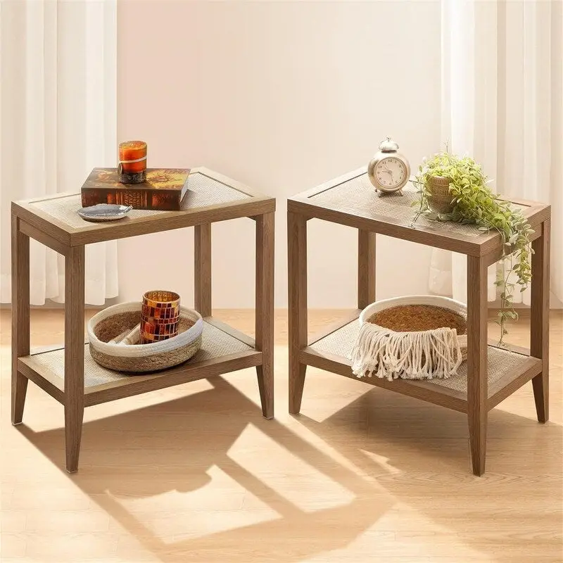 End Table Living Room Set of 2 - 14D x 24W x 24H