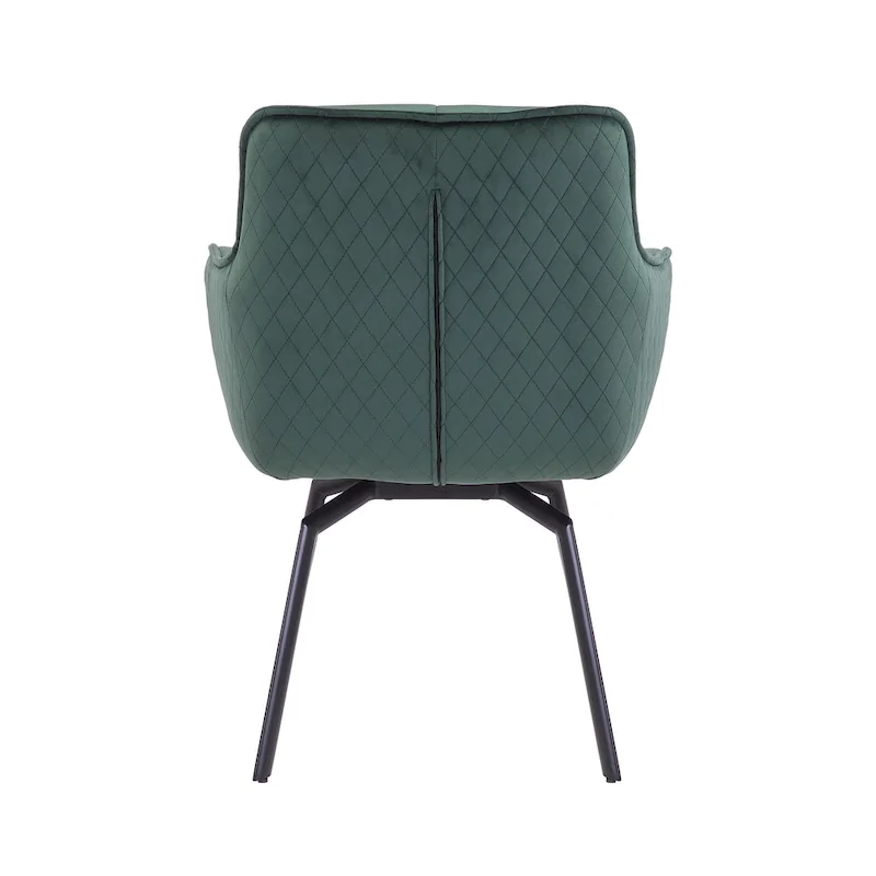 Swivel Velvet Accent Chair with Metal Legs