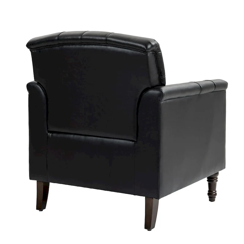 Modern Tufted Accent Armchair with Nailhead Trim Set of 2