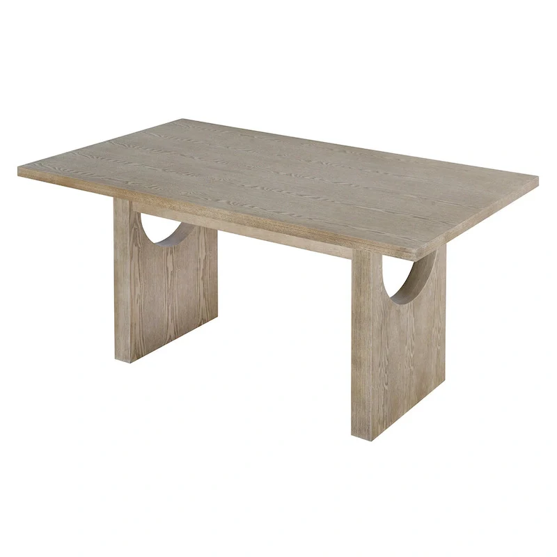 7-Piece Transitional Wooden Dining Set with Rectangular Table & 6 Chairs