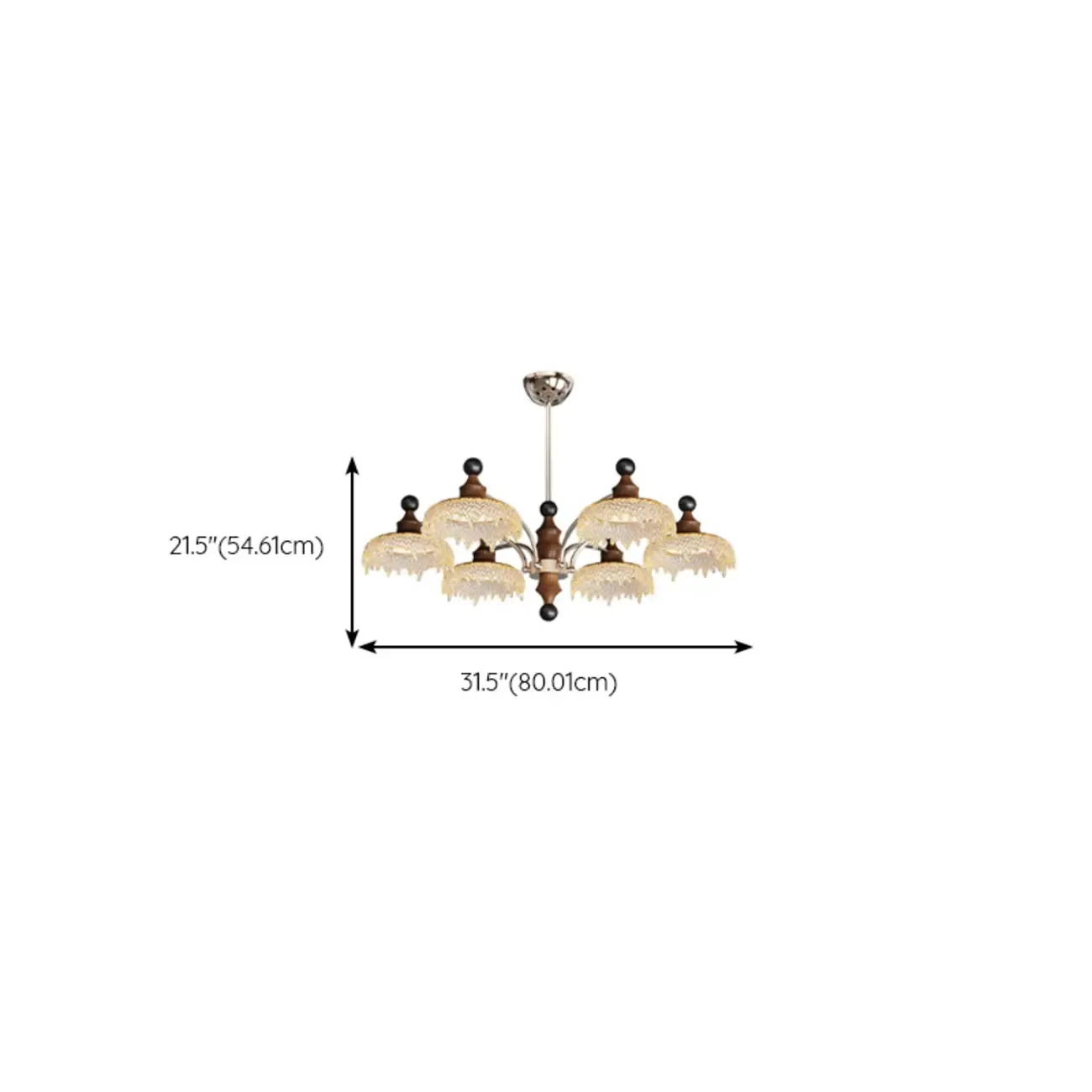 Black Crystal Wood Branch Modern Crystalline Chandelier