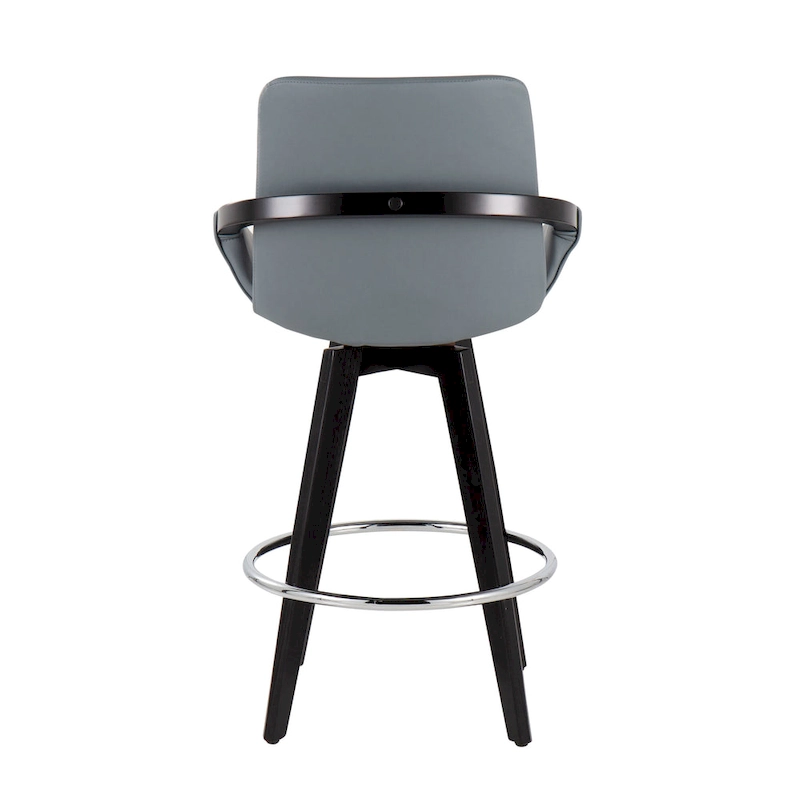 Carson Carrington Pugo Fixed-Height Counter Stool with Black Wood Base (Set of 2)
