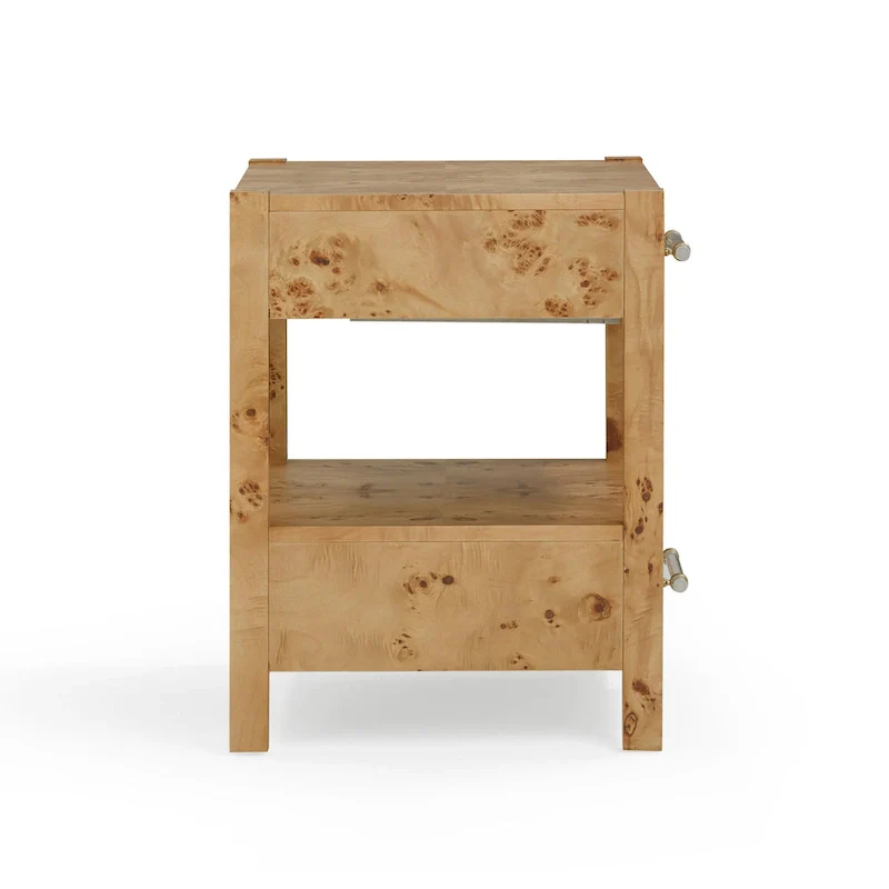Wooden Two-Drawer Nightstand