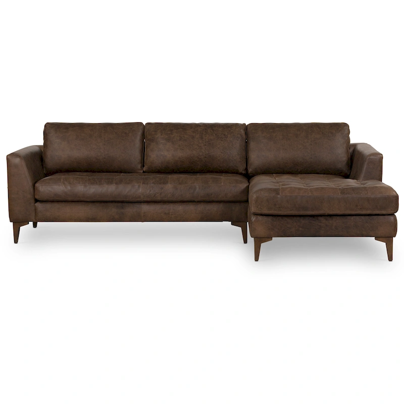 Poly & Bark Calle 114 Right-Facing Sectional - Full Grain Genuine Italian Leather