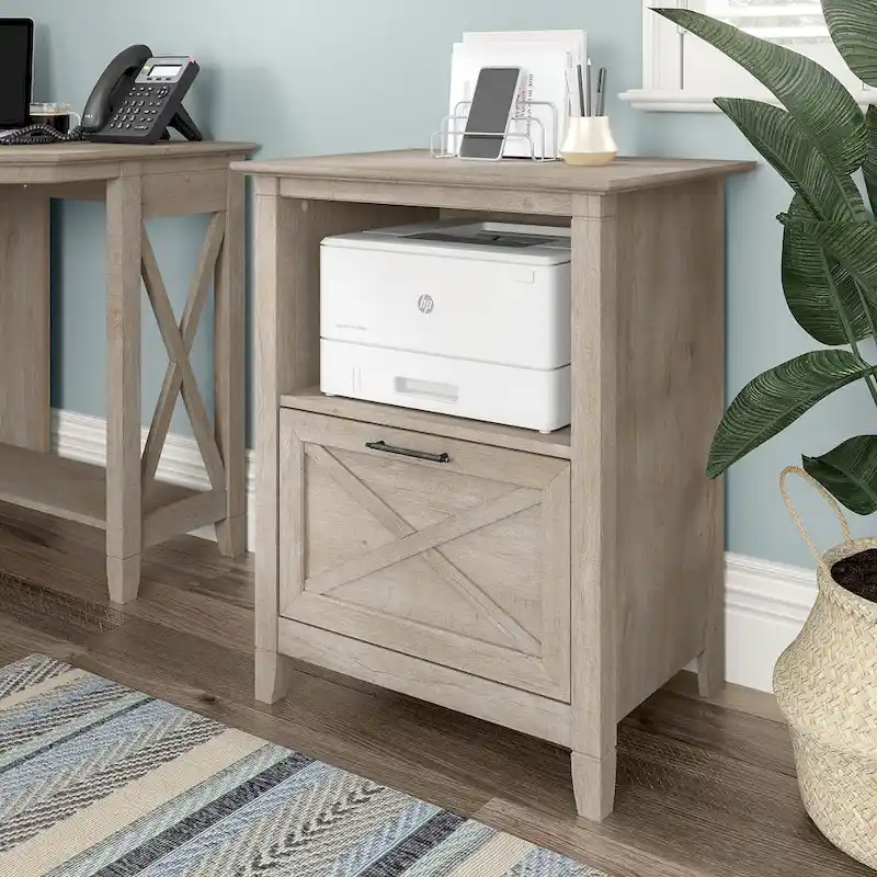 Key West Lateral File Cabinet with Shelf by Bush Furniture