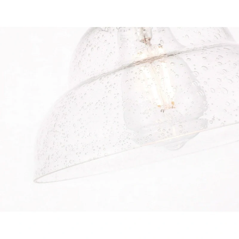 Caressa 8.5-Inch 1-Light Clear Seeded Glass