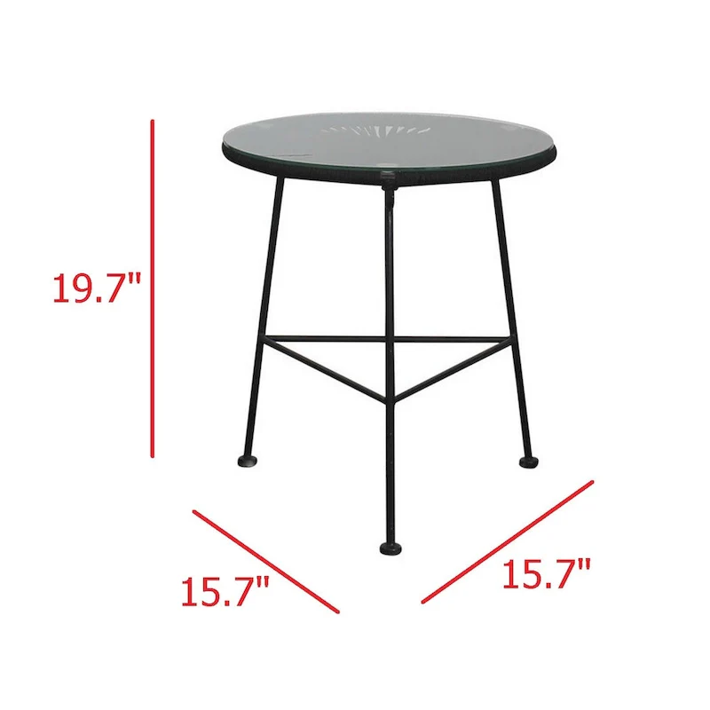 Solana Black Rope 2 Person Stacking Seating Group with Cushions