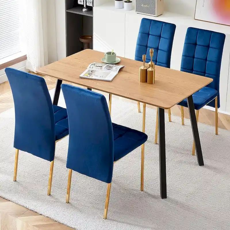 Howtai Upholstered Velvet Dining Chair High Back
