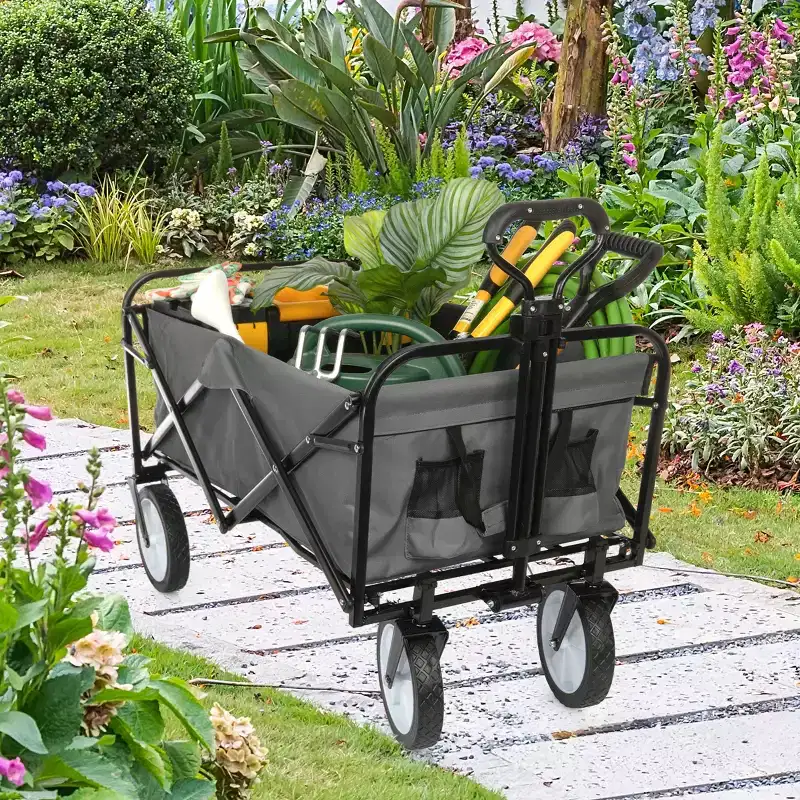 Pure Garden Collapsible Wagon Folding Cart