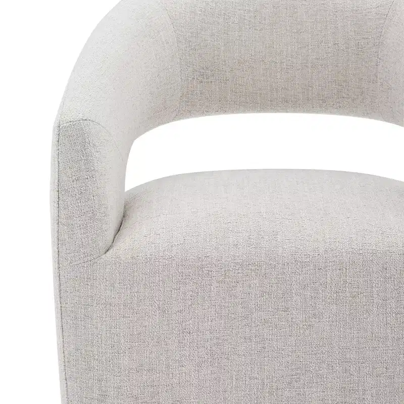 Spruce&Spring Modern Barrel Dining Chair with Caster & Open Back No Assembly Anywhere Chair