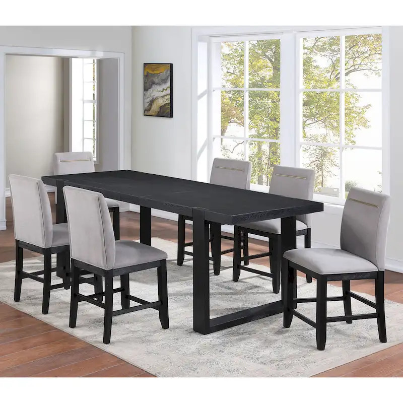Steve Silver Yantis Modern 7-piece Counter Height Dining Set