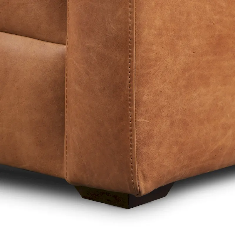 Poly & Bark Napa 82 Leather Pull-Out Convertible Sleeper Sofa - Full Grain Genuine Italian Leather