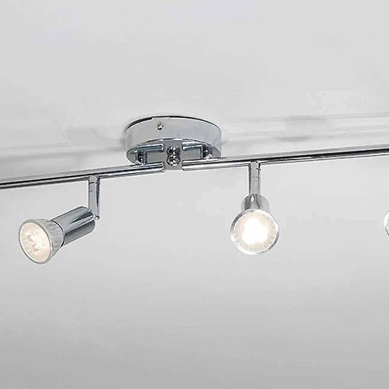 Adjustable Modern Chrome Semi Flush Mount Ceiling Track Light
