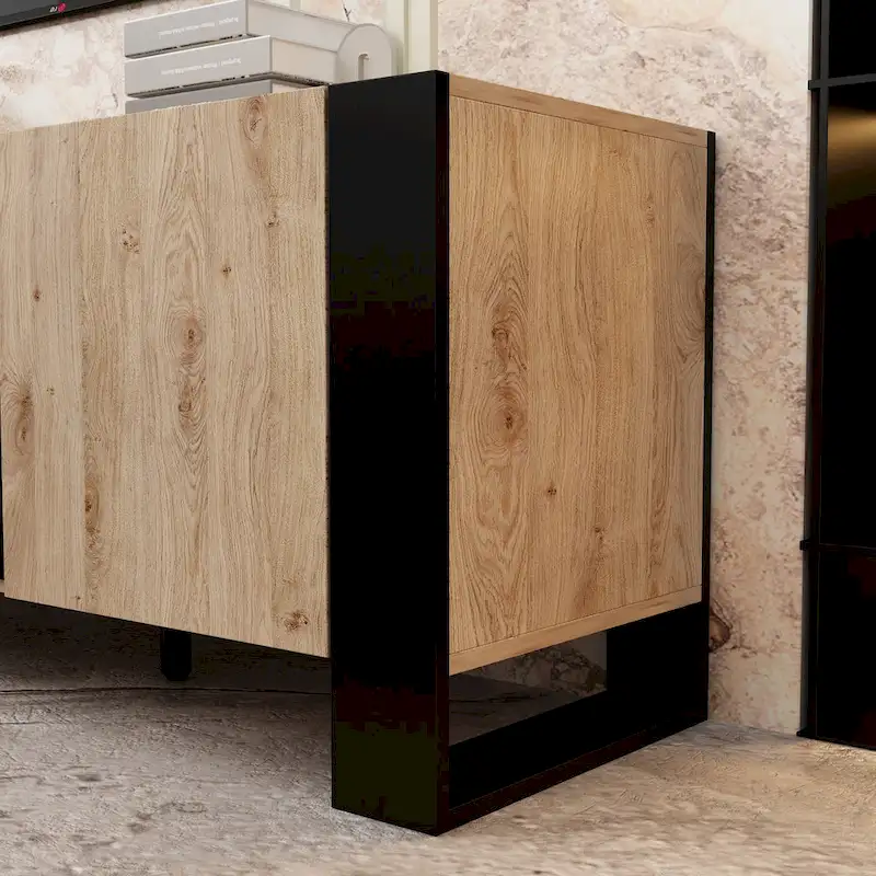 Luxurious TV Stand & Fireplace Combo Integrated LED Fireplace Features