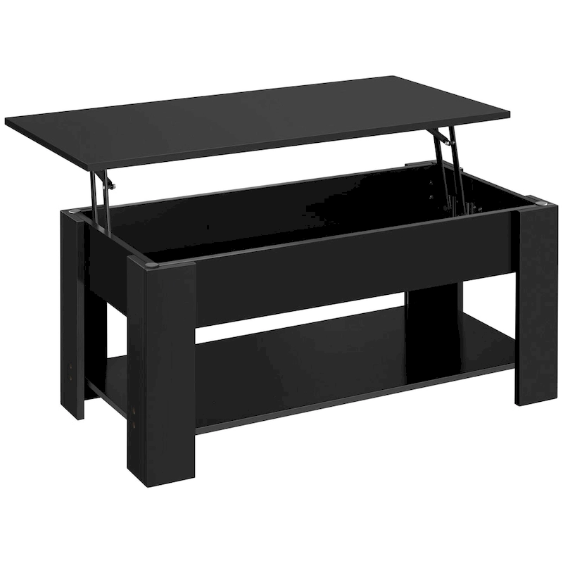 Yaheetech 47.5 Lift Top Coffee Table, Hidden Compartment/ Open Shelf