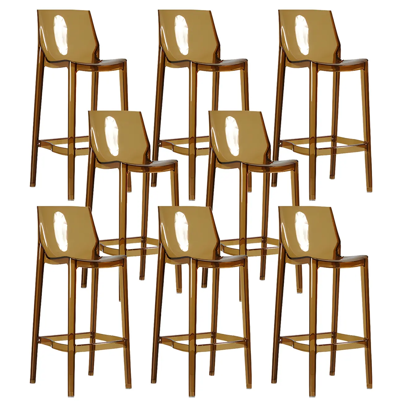 Modern Acrylic Vibrant Durable Colourful Sleek Bar Stool