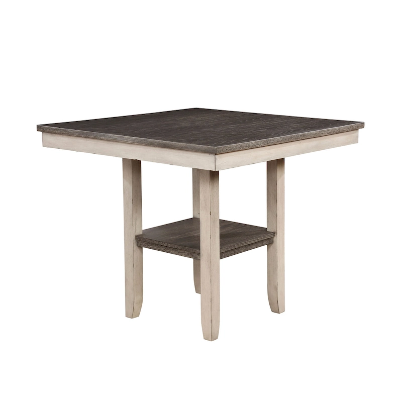 Merichleri Rustic Antique White Wood 5-Piece Counter Height Dining Set by Copper Grove