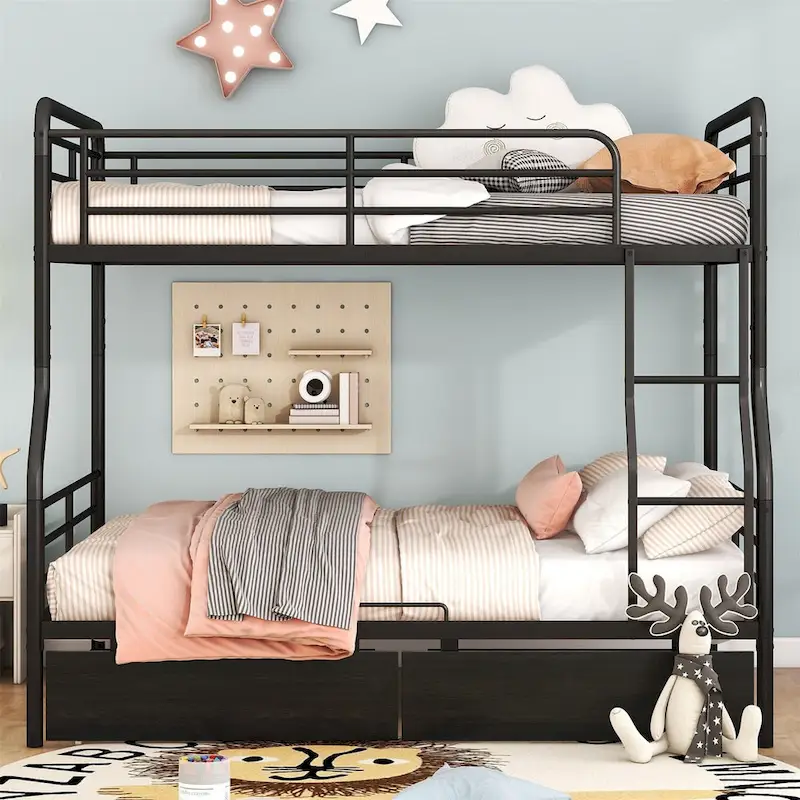 Merax Full XL Over Queen Metal Bunk Bed