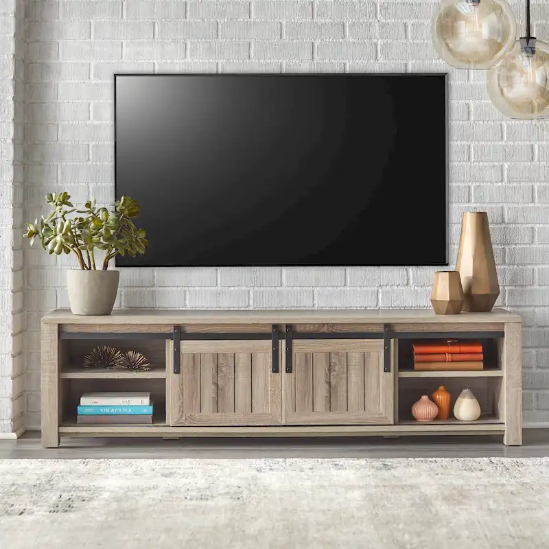 Simple Living Glasbern Barn Door TV Console