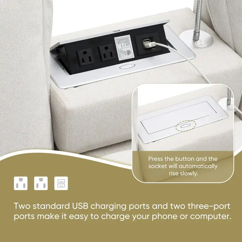 Harper&Bright Designs Modern Multi-fuctional Sectional Cloud Sofa