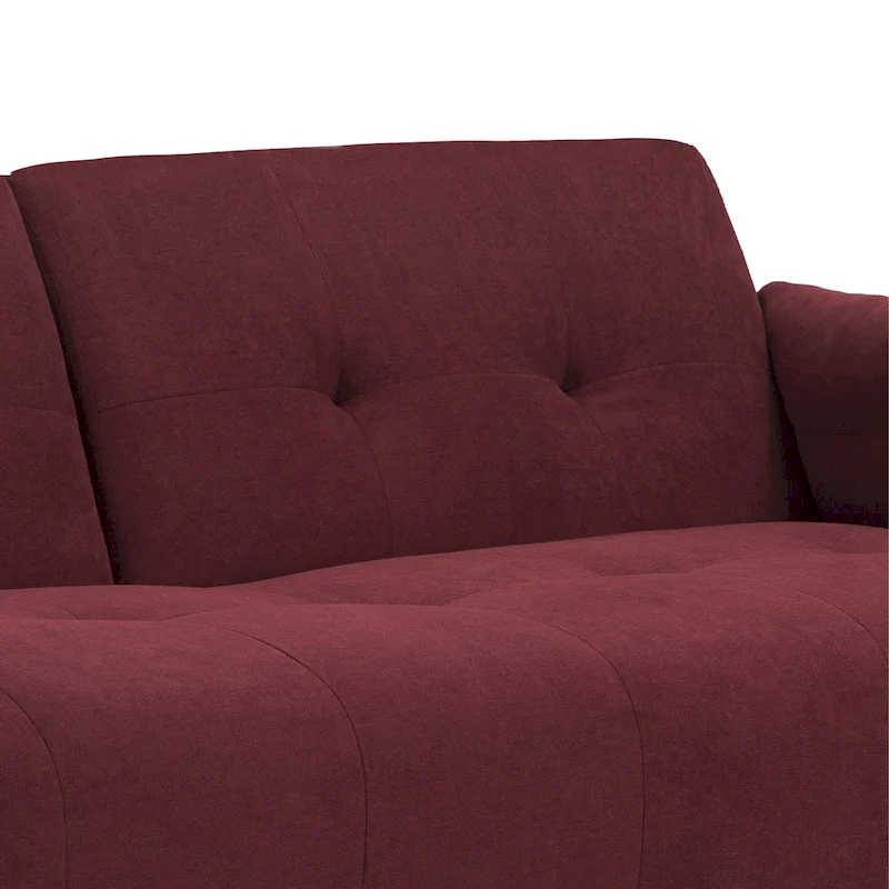 75 Convertible Sleeper Futon Sofa Bed With Adjustable Tufted Back