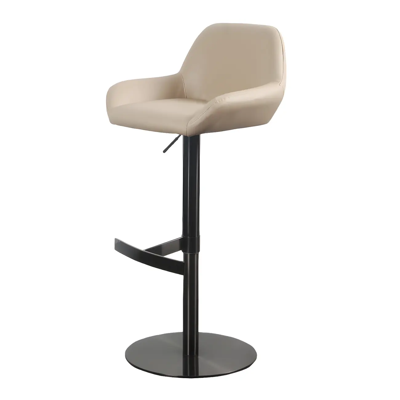 Glossy Metal Bucket Swivel Adjustable Bar Stools