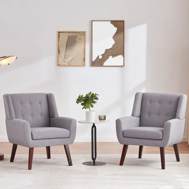 HUIMO Set of 2 Modern Tufted Accent Chair