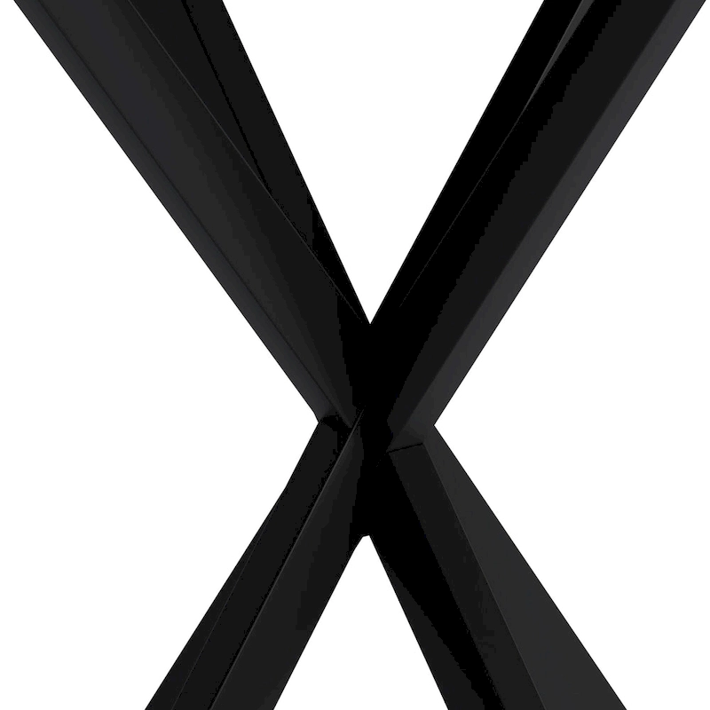 Modern Cross Leg Round Dining Table ,Two Piece Removable Top