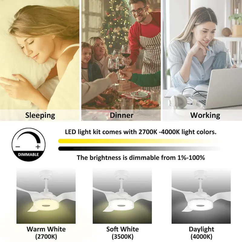 CARRO Felix 52  3-Blade Smart Ceiling Fan with Light and Remote.