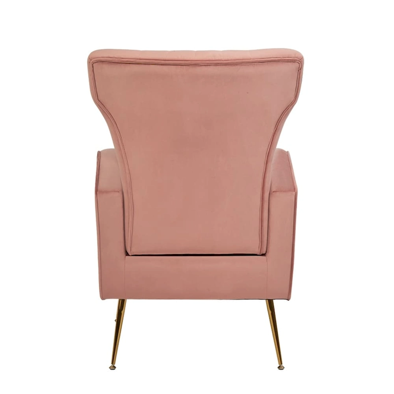 Velvet Accent Chair with Gold Legs