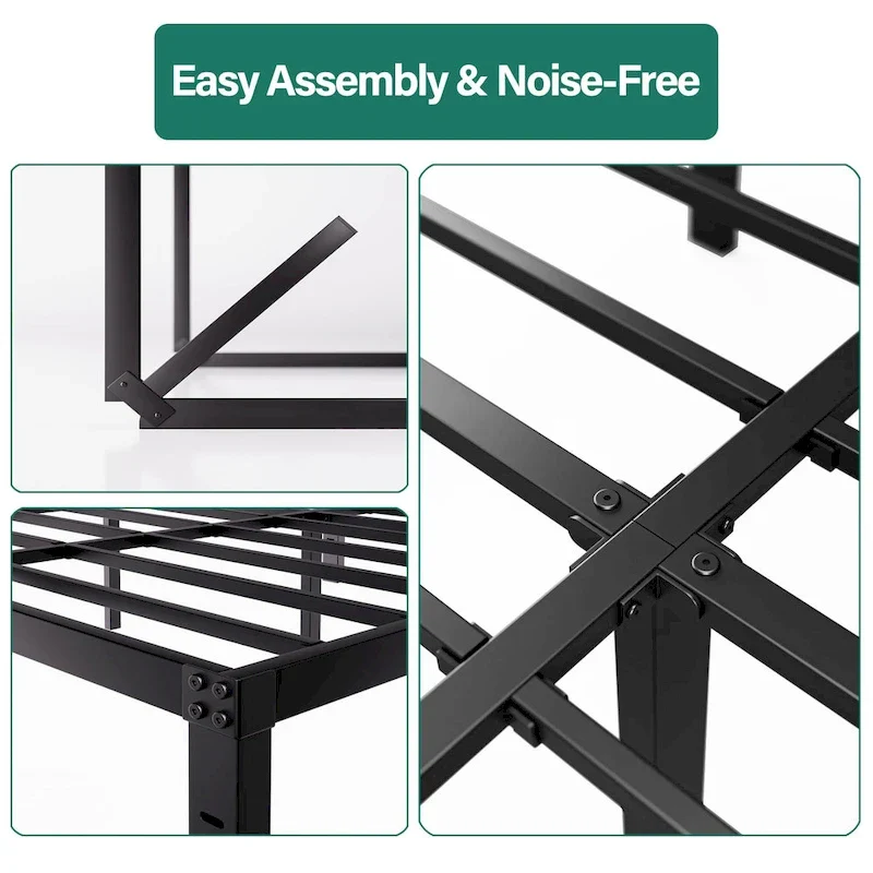 40 Inch Bed Frame With Headboard, Easy to assemble