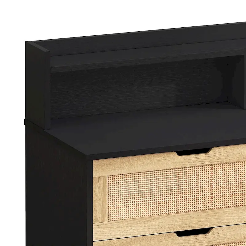 43-inch Wide 6-Drawer Dresser Cabinet with LED and Power Outlet