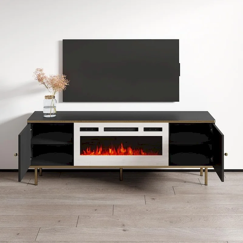 Camelia WH-EF Electric Fireplace 63 TV Stand