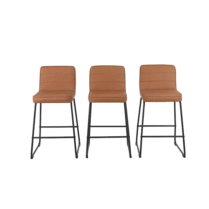 Lakeview Upholstered Modern Barstools Set of 3