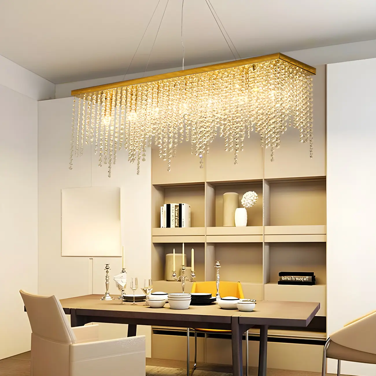 Kitchen Luxury Modern Gold Crystal Pendant Light