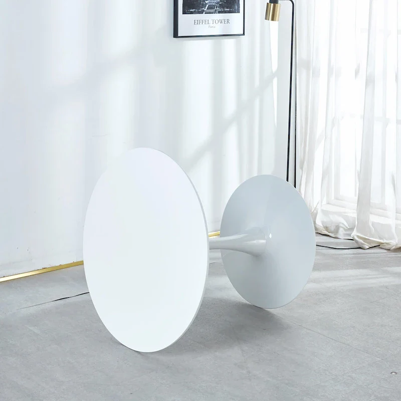 Round Tulip Table with MDF Top, Pedestal Design