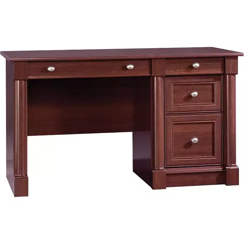HomeStock Palladia Executive Desk Brown  23.5D x 53.12W x 30H  Flip-Down Panel  144 lbs