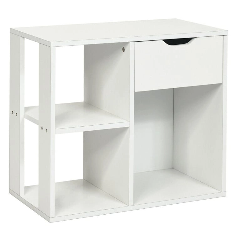 3-tier Side Table with Storage Shelf & Drawer Space - 23.5 x 12 x 20.5 (L x W x H)
