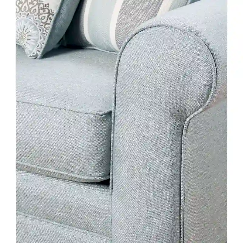 Grande Mist Round Arm Transitional Baby Blue Sofa